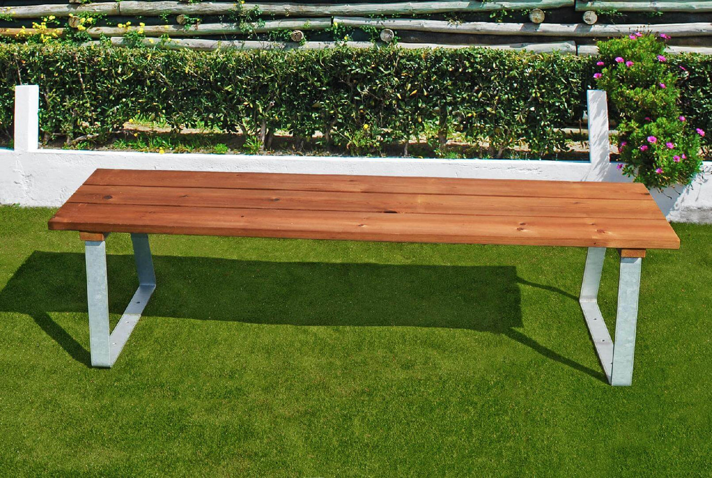 Banco S/ Costas Com Pés Metálicos