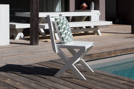 Chaise SudExpress sans accoudoirs (blanche)