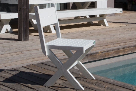 Chaise SudExpress sans accoudoirs (blanche)