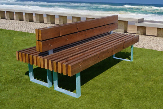 Double Bench With Back